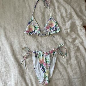 LA hearts by PacSun floral triangle bikini